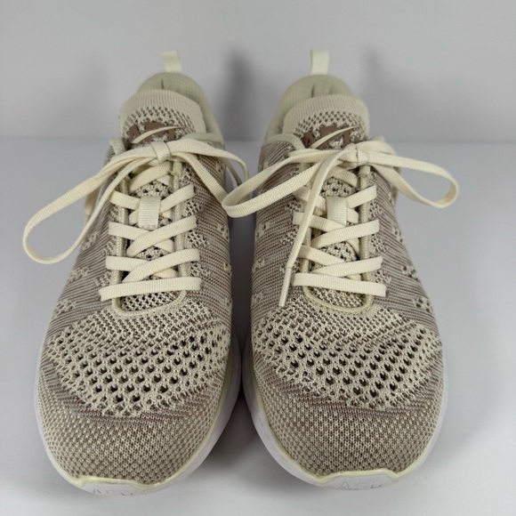 APL Techloom Pro Women’s Size 9 Running Shoes Knit Sneakers Tan Cream - Picture 3 of 9